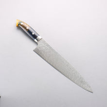  Takeshi Saji SG2 Diamond Finish Damascus Gyuto 240mm Pine Cone and Blue Acrylic Handle - Seisuke Knife