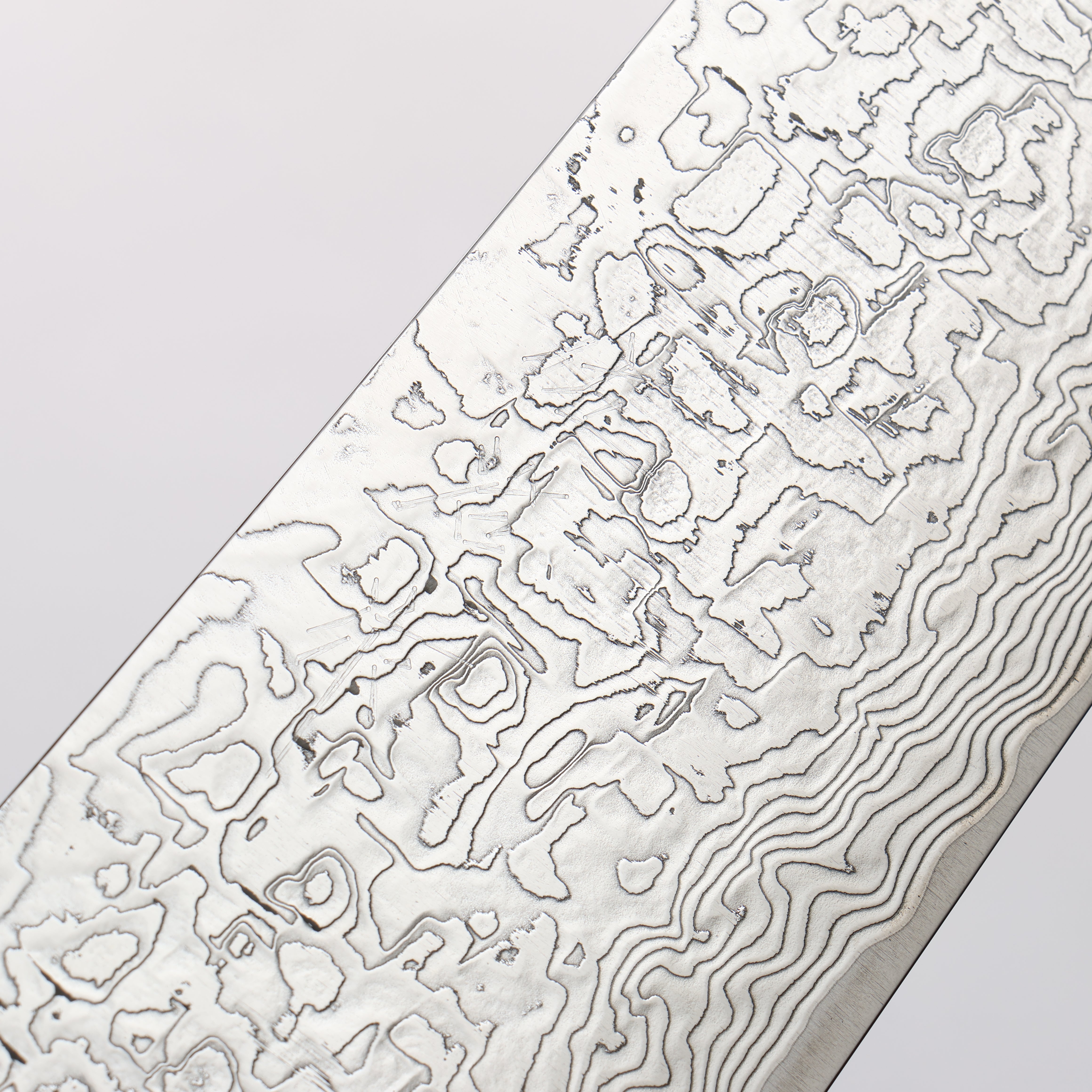 Takeshi Saji SG2 Diamond Finish Damascus Gyuto 240mm Pine Cone and Blue Acrylic Handle - Seisuke Knife