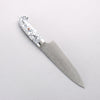 Takeshi Saji SG2 Diamond Finish Damascus Petty-Utility 150mm White Turquoise Handle - Seisuke Knife - Slide 2