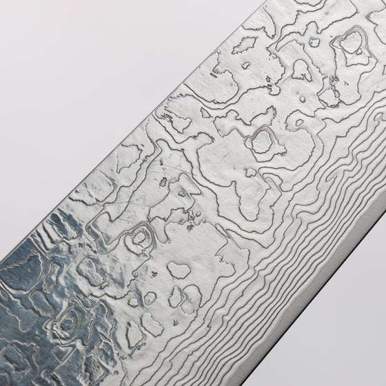 Takeshi Saji SG2 Diamond Finish Damascus Petty-Utility 150mm White Turquoise Handle - Seisuke Knife
