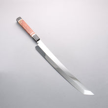  Yu Kurosaki SG2 Mirrored Finish Sakimaru Yanagiba 330mm Chinese Quince Burl (with 3 Silver Rings) Handle with Sheath - Seisuke Knife