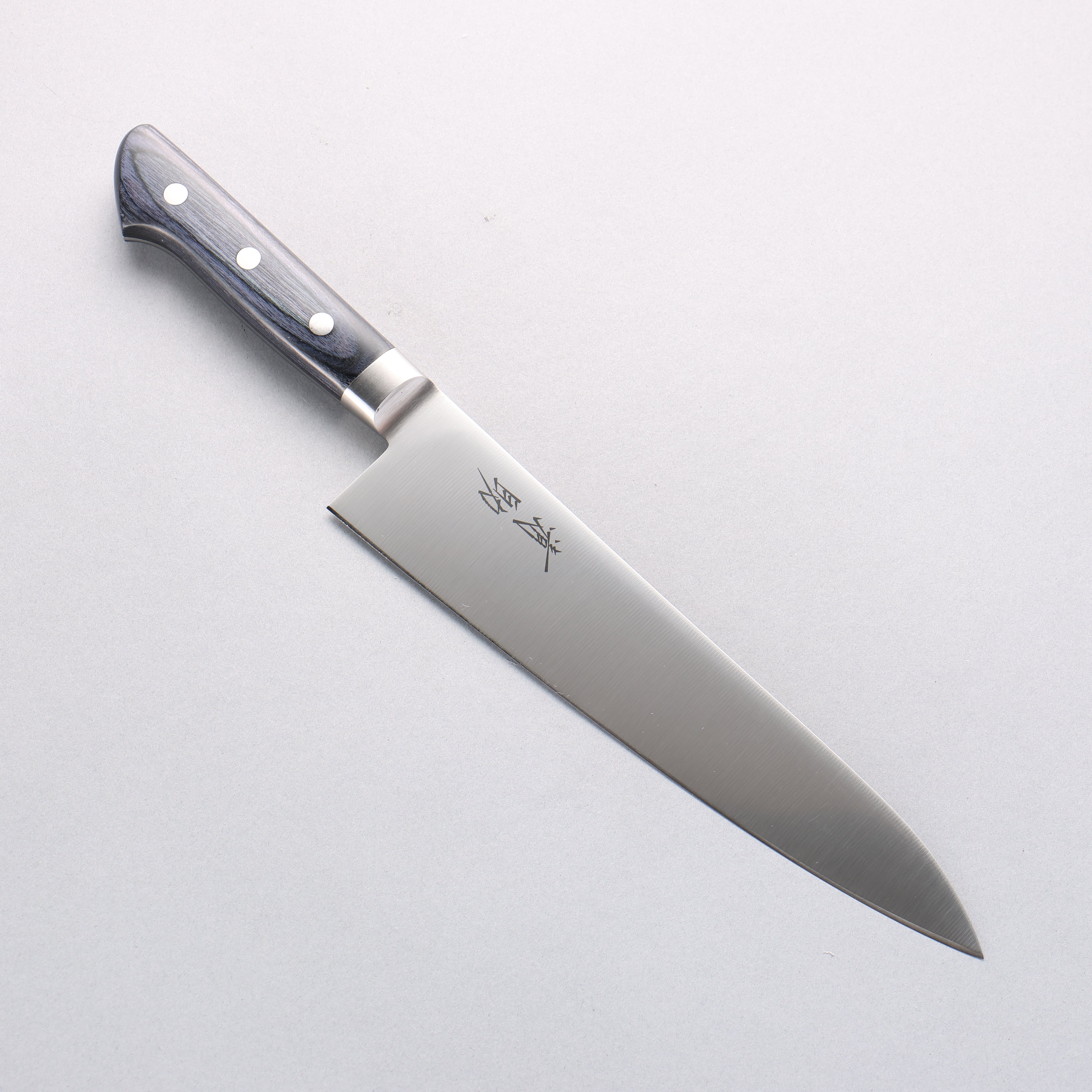Seisuke Seiten Molybdenum Gyuto 210mm Navy blue Pakka wood Handle with Sheath - Seisuke Knife