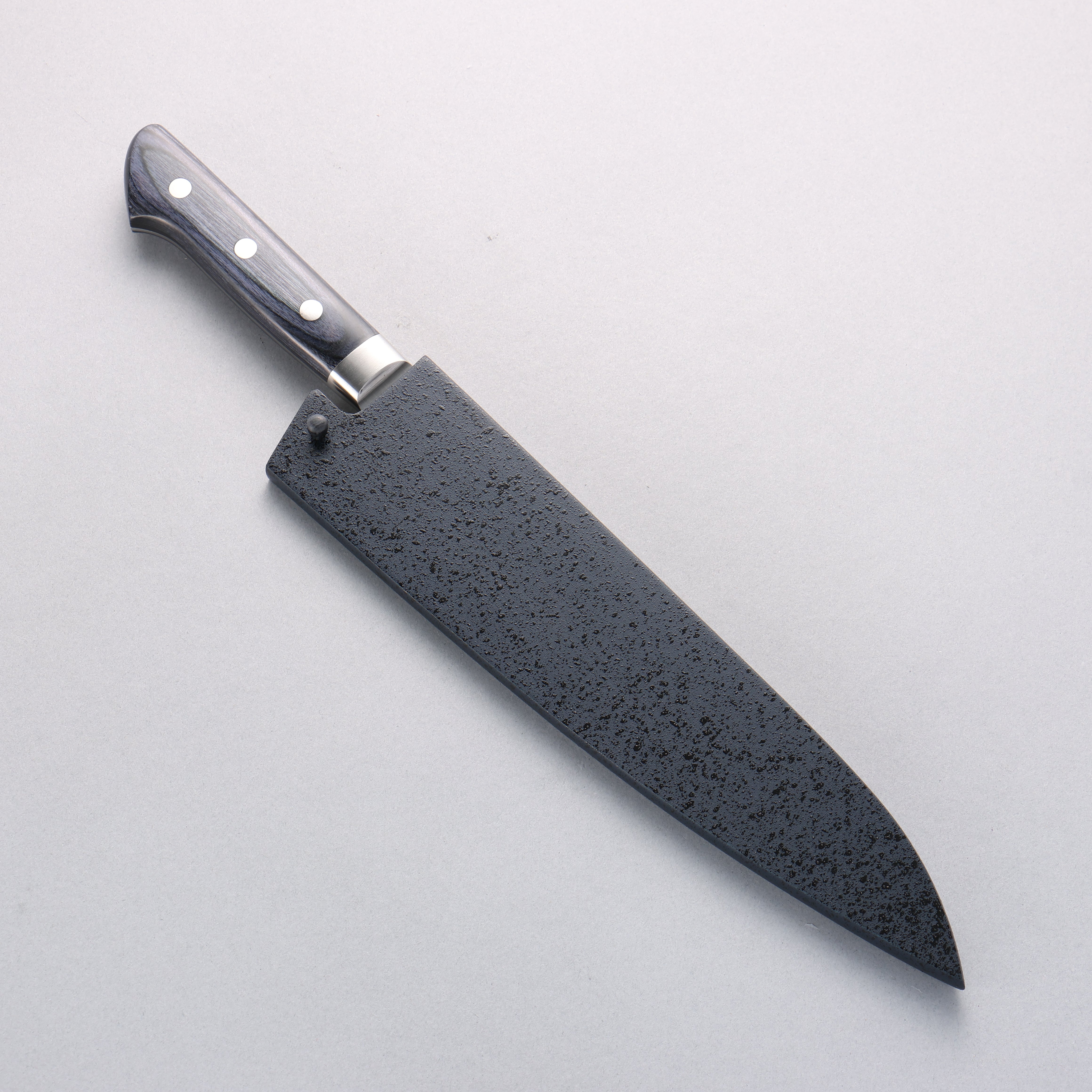 Seisuke Seiten Molybdenum Gyuto 210mm Navy blue Pakka wood Handle with Sheath - Seisuke Knife