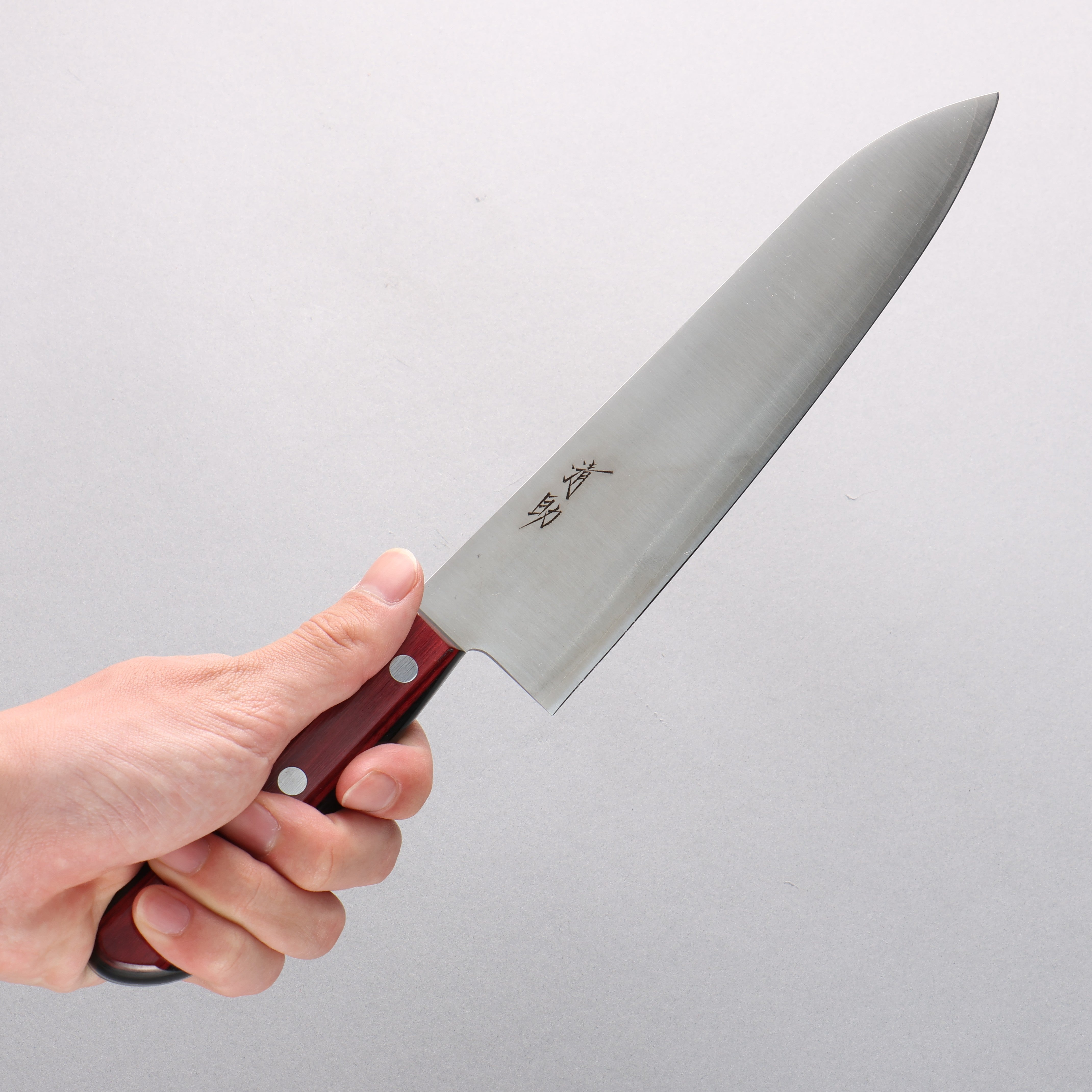 Seisuke SLD Migaki Polish Finish Gyuto 210mm Red Pakkawood Handle - Seisuke Knife