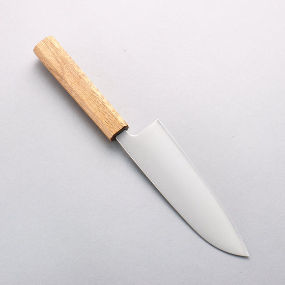 Seisuke Silver Steel No.3 Migaki Finished Santoku 165mm Oak Handle - Seisuke Knife