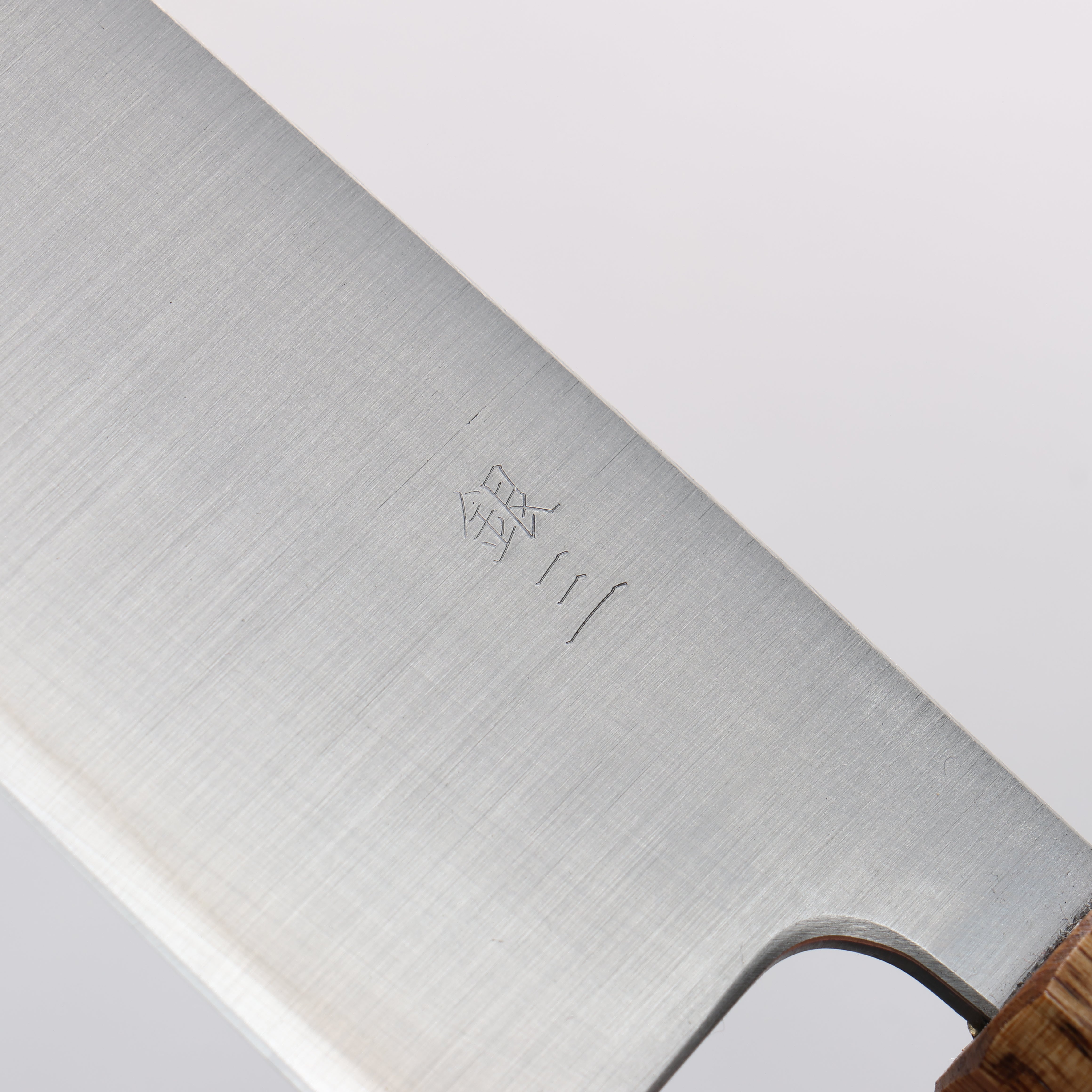 Seisuke Silver Steel No.3 Migaki Santoku 165mm Oak Handle - Seisuke Knife