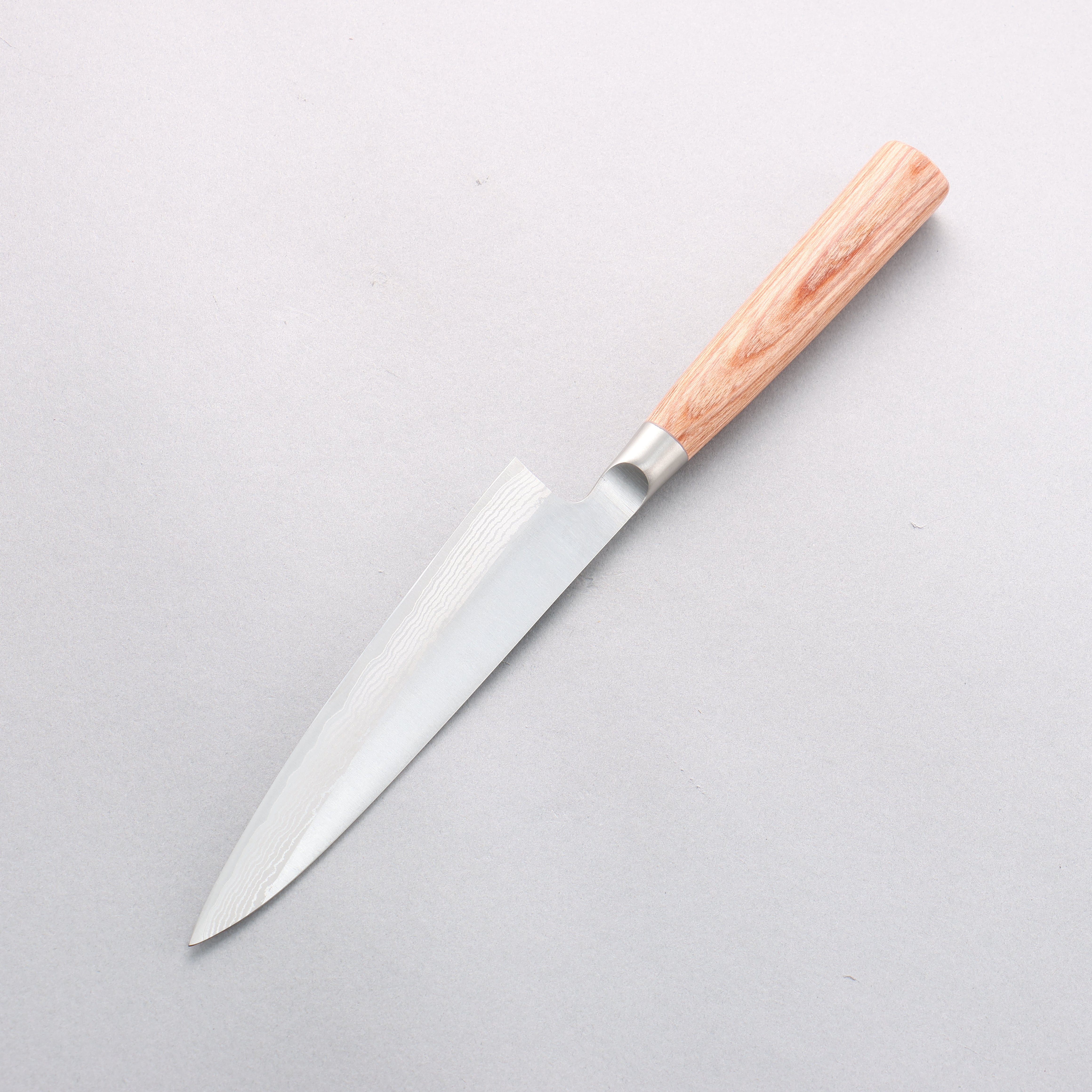 Kamo Hamono VG10 Damascus Petty-Utility 150mm Brown Pakkawood Handle - Seisuke Knife