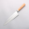 Kamo Hamono VG10 Damascus Gyuto 210mm Brown Pakka wood Handle - Seisuke Knife - Slide 1