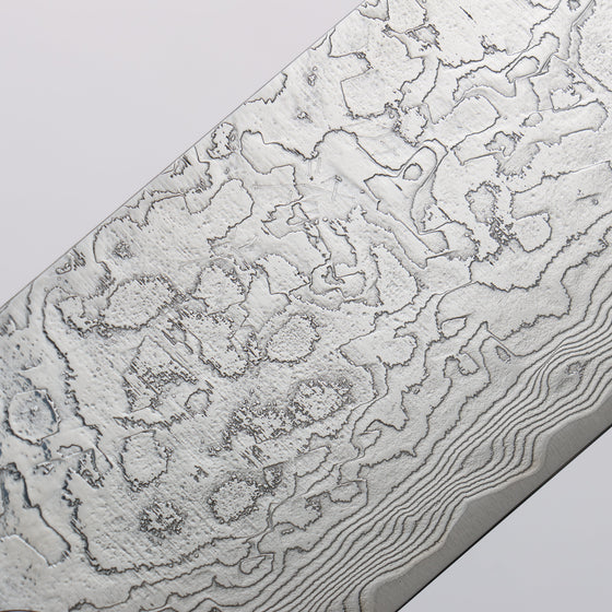 Takeshi Saji SG2 Diamond Finish Damascus Nakiri 165mm White Turquoise Handle - Seisuke Knife