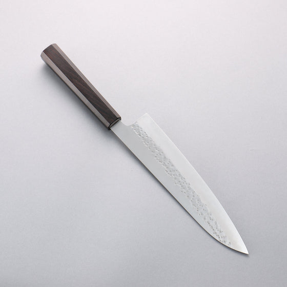 Makoto Kurosaki Coreless Hammered (Halfway) Gyuto 210mm Ebony Wood Handle VG2/VG10 - Seisuke Knife