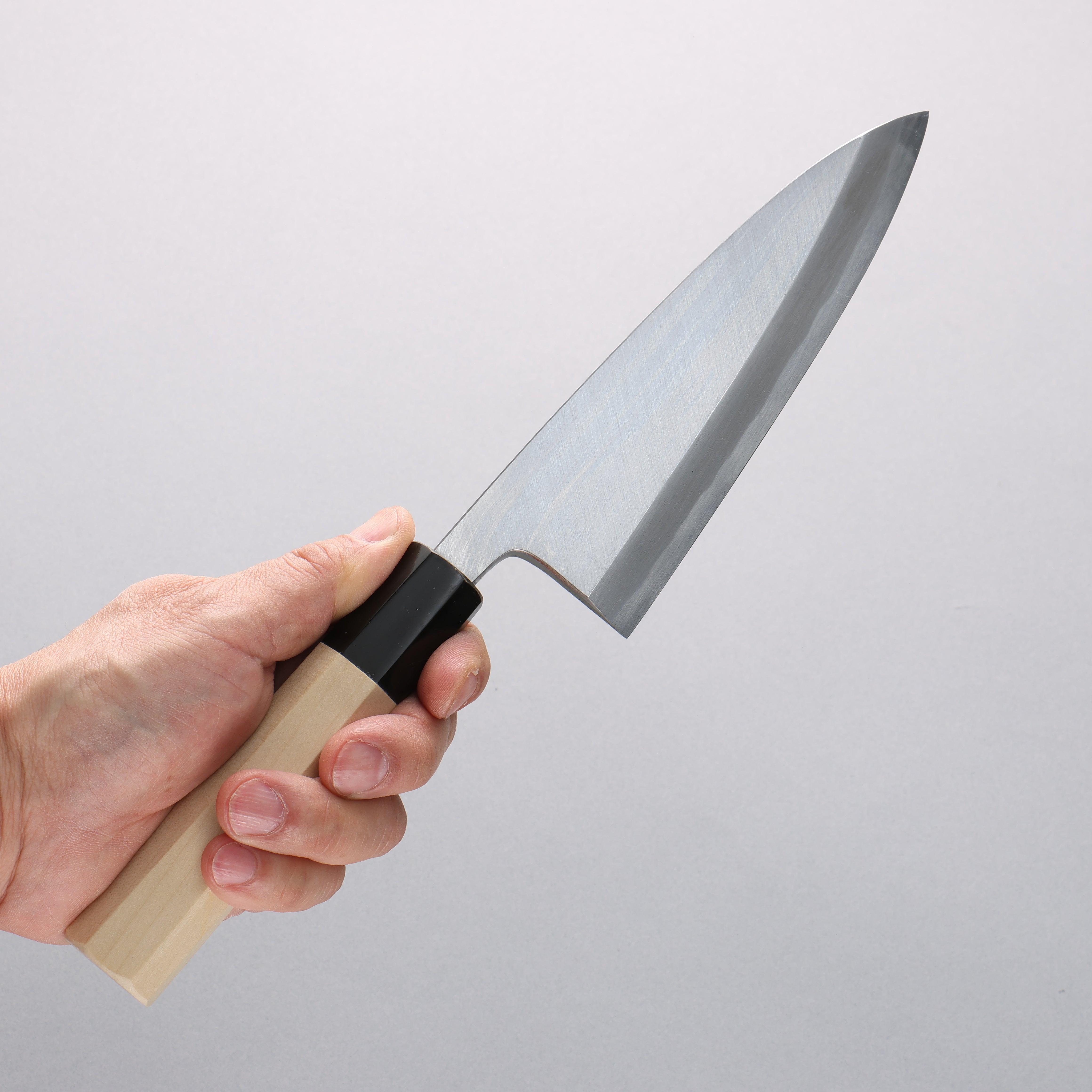 Minamoto Akitada Blue Steel No.2 Aideba 150mm Magnolia (Ferrule: Water Buffalo Horn) Handle - Seisuke Knife