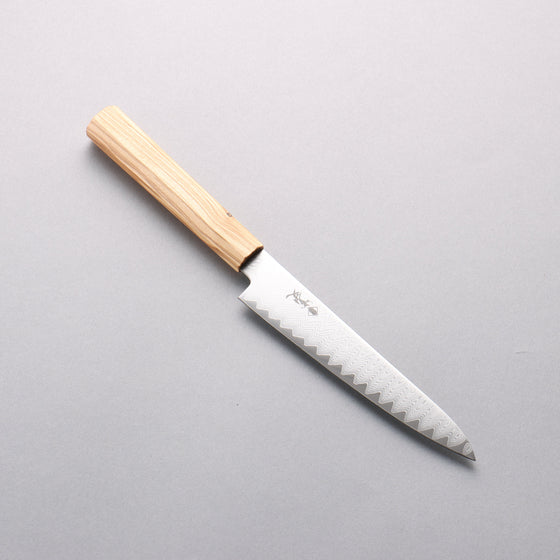 Kanjyo VG10 Damascus Petty-Utility 150mm Olive tree Handle - Seisuke Knife