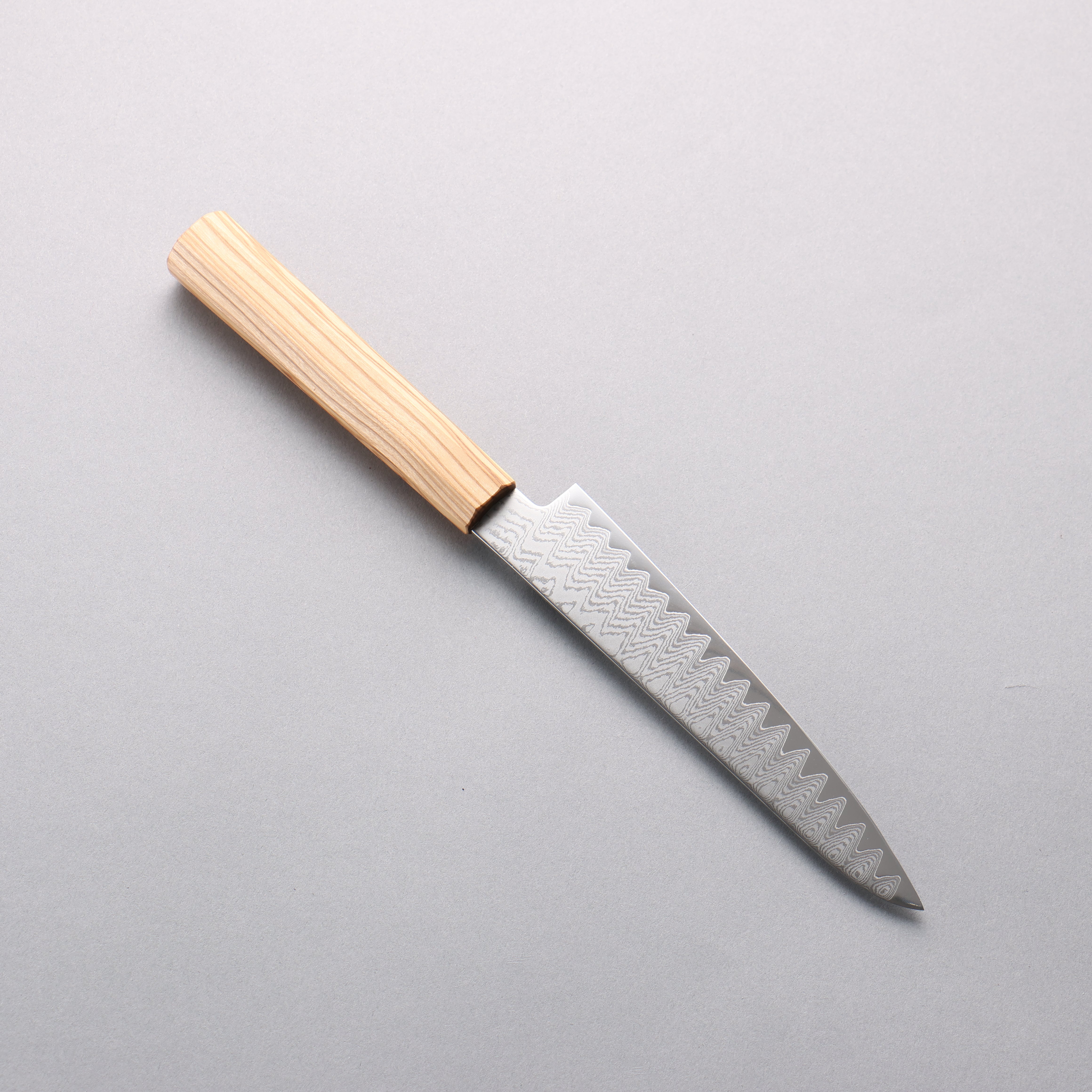 Kanjyo VG10 Damascus Petty-Utility 150mm Olive Wood Handle - Seisuke Knife