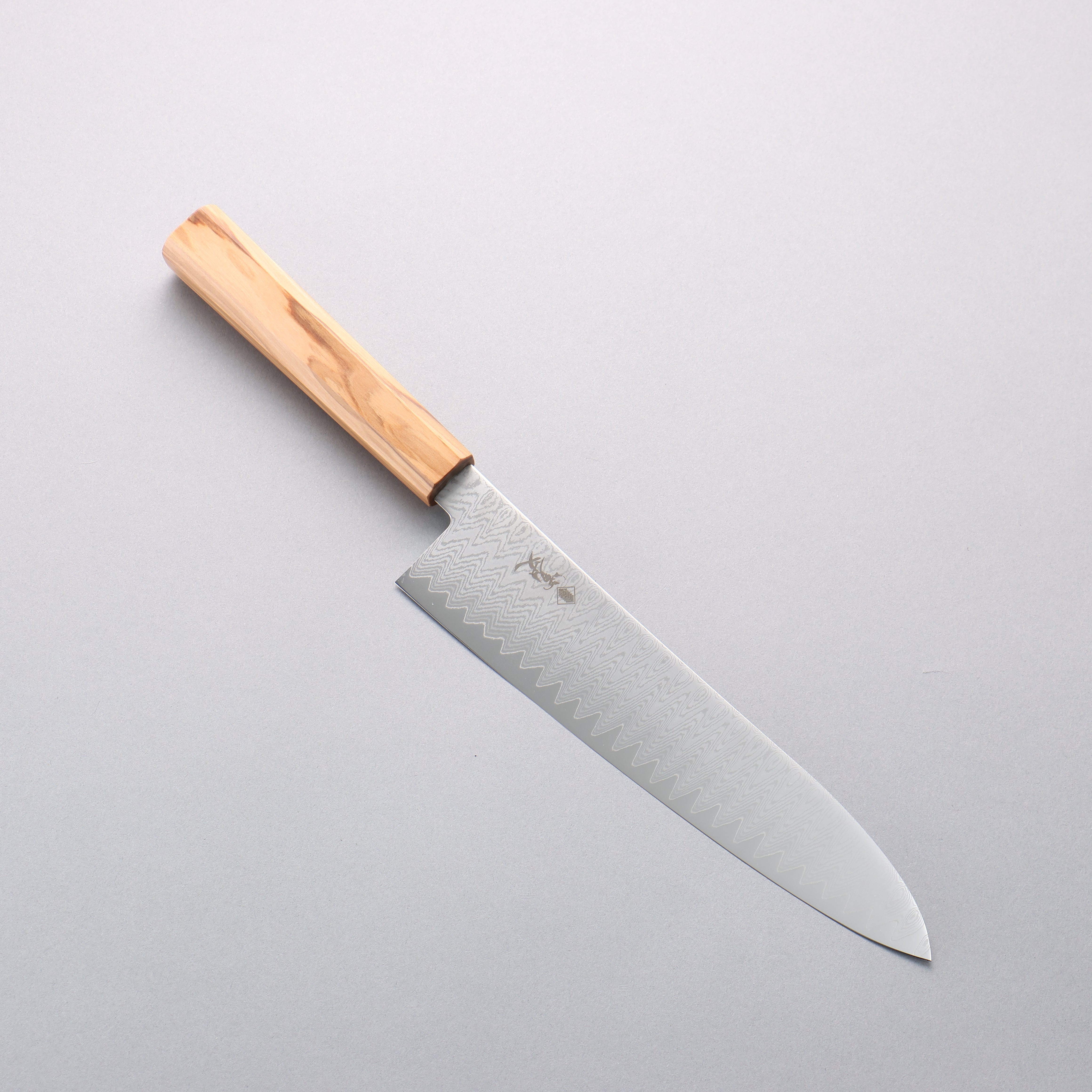 Kanjyo VG10 Damascus Gyuto 210mm Olive Wood Handle - Seisuke Knife