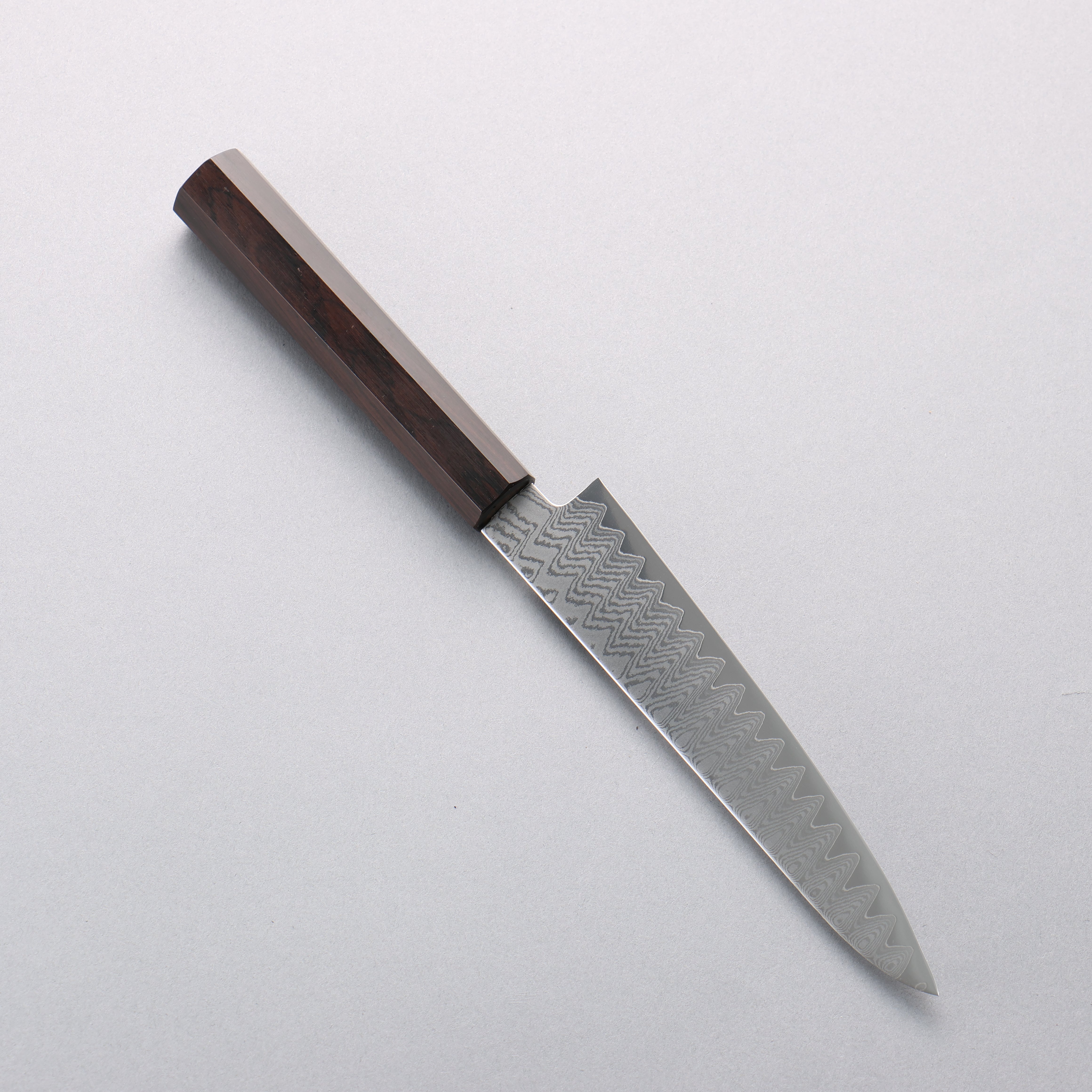 Kanjyo VG10 Damascus Petty-Utility 150mm Ebony Wood Handle - Seisuke Knife