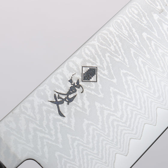 Kanjyo VG10 Damascus Santoku 180mm Ebony Wood Handle - Seisuke Knife