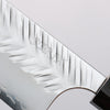 Yoshimi Kato SPG STRIX Hammered (V) Kiritsuke Gyuto 240mm Ebony (White Ring) Handle - Seisuke Knife - Slide 4