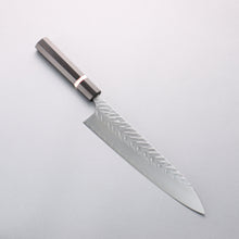  Yoshimi Kato SPG STRIX Hammered (V) Gyuto 240mm Ebony (White Ring) Handle - Seisuke Knife