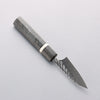 Yoshimi Kato SPG STRIX V-Hammered Kiritsuke Petty-Utility 80mm White Ring & Stabilized Wood Handle - Seisuke Knife - Slide 2