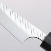 Yoshimi Kato SPG STRIX V-Hammered Kiritsuke Petty-Utility 80mm White Ring & Stabilized Wood Handle - Seisuke Knife - Slide 4