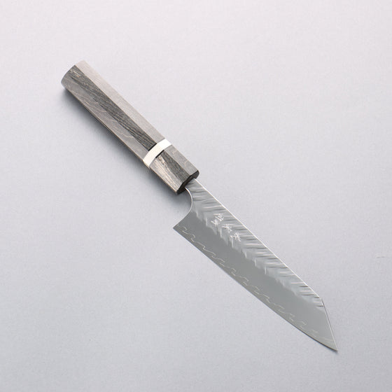 Yoshimi Kato SPG STRIX Hammered (V) Small Bunka 130mm Stabilized wood (With White ring) Handle - Seisuke Knife