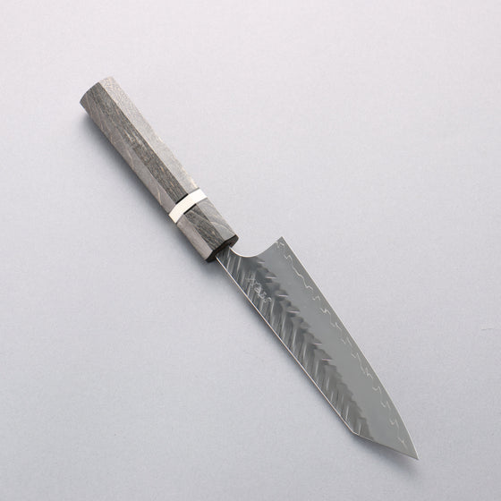 Yoshimi Kato SPG STRIX Hammered (V) Small Bunka 130mm Stabilized wood (With White ring) Handle - Seisuke Knife