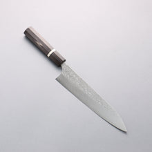  Yoshimi Kato SG2 Damascus Migaki Finished Gyuto 210mm Stabilized wood (With White ring) Handle - Seisuke Knife