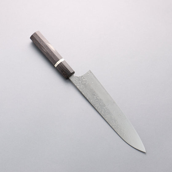 Yoshimi Kato SG2 Damascus Migaki Finished Gyuto 210mm Stabilized wood (With White ring) Handle - Seisuke Knife