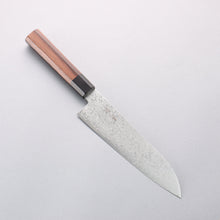  Seisuke AUS10 Damascus Santoku 180mm Shitan Handle - Seisuke Knife