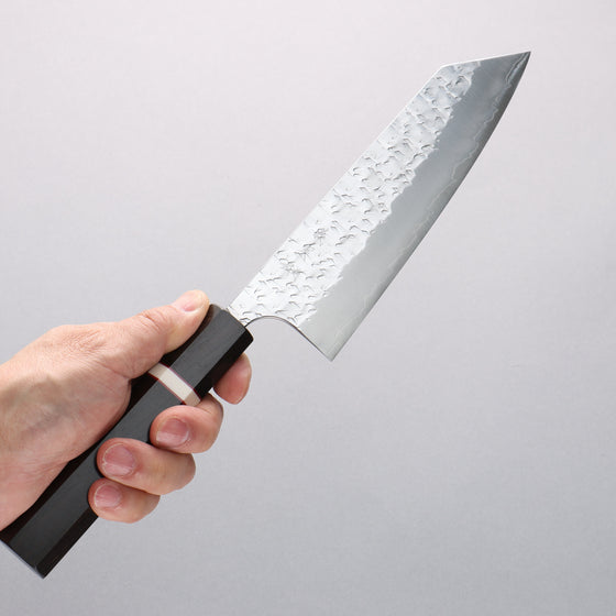 Yoshimi Kato Hyo SG2 Hammered Bunka 170mm Ebony (White Ring) Handle - Seisuke Knife