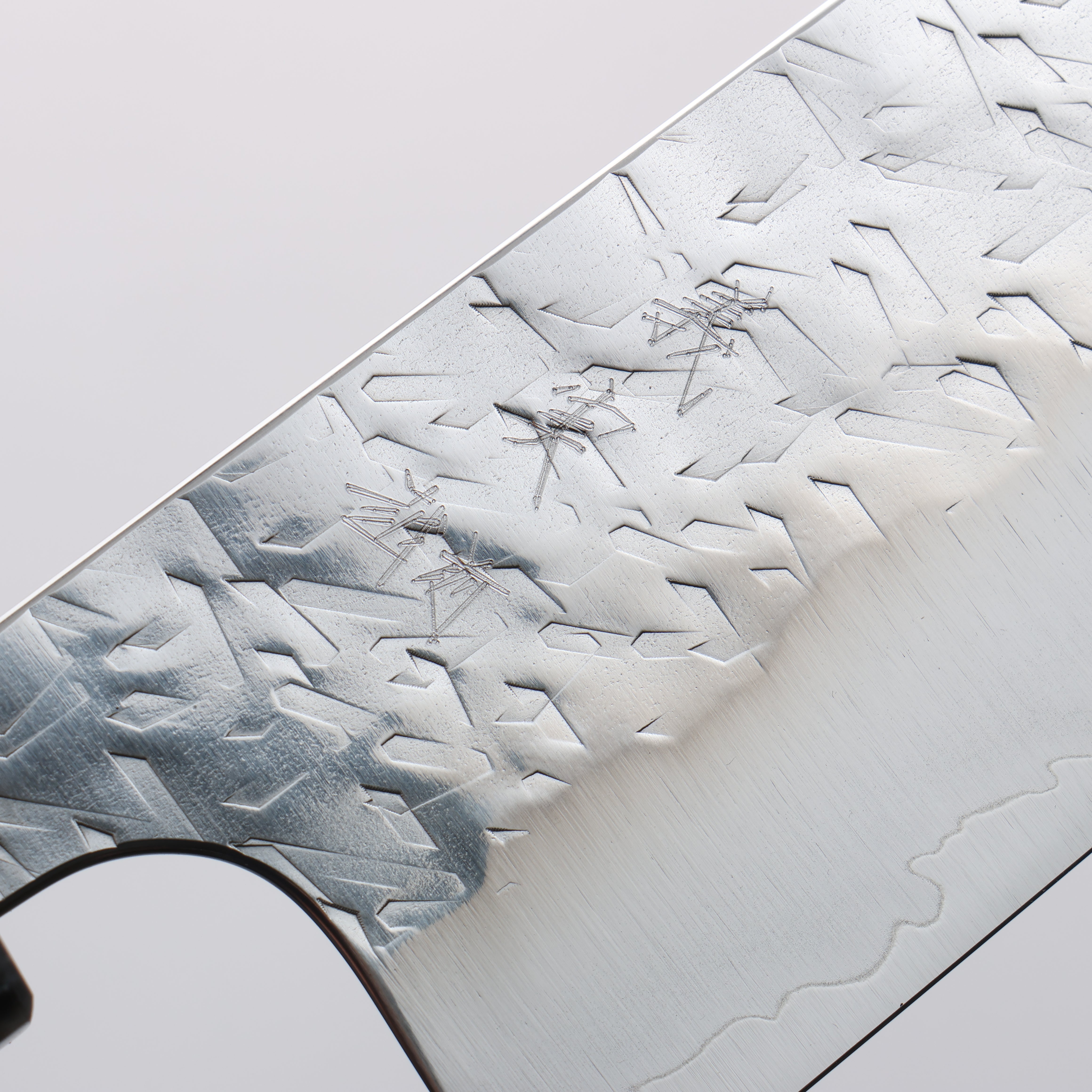 Yoshimi Kato Hyo SG2 Hammered Santoku 170mm Olive Wood & Black Marble Resin Handle - Seisuke Knife