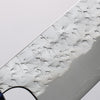 Yoshimi Kato Hyo SG2 Hammered Santoku 170mm Olive Tree and Blue Resin Handle - Seisuke Knife - Slide 3