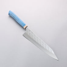  Yoshimi Kato Hyo SG2 Hammered Kiritsuke Gyuto 240mm Western style (blue) Handle - Seisuke Knife