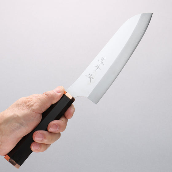 Yu Kurosaki New Gekko VG-XEOS Santoku 170mm Ebony & Copper Handle - Seisuke Knife