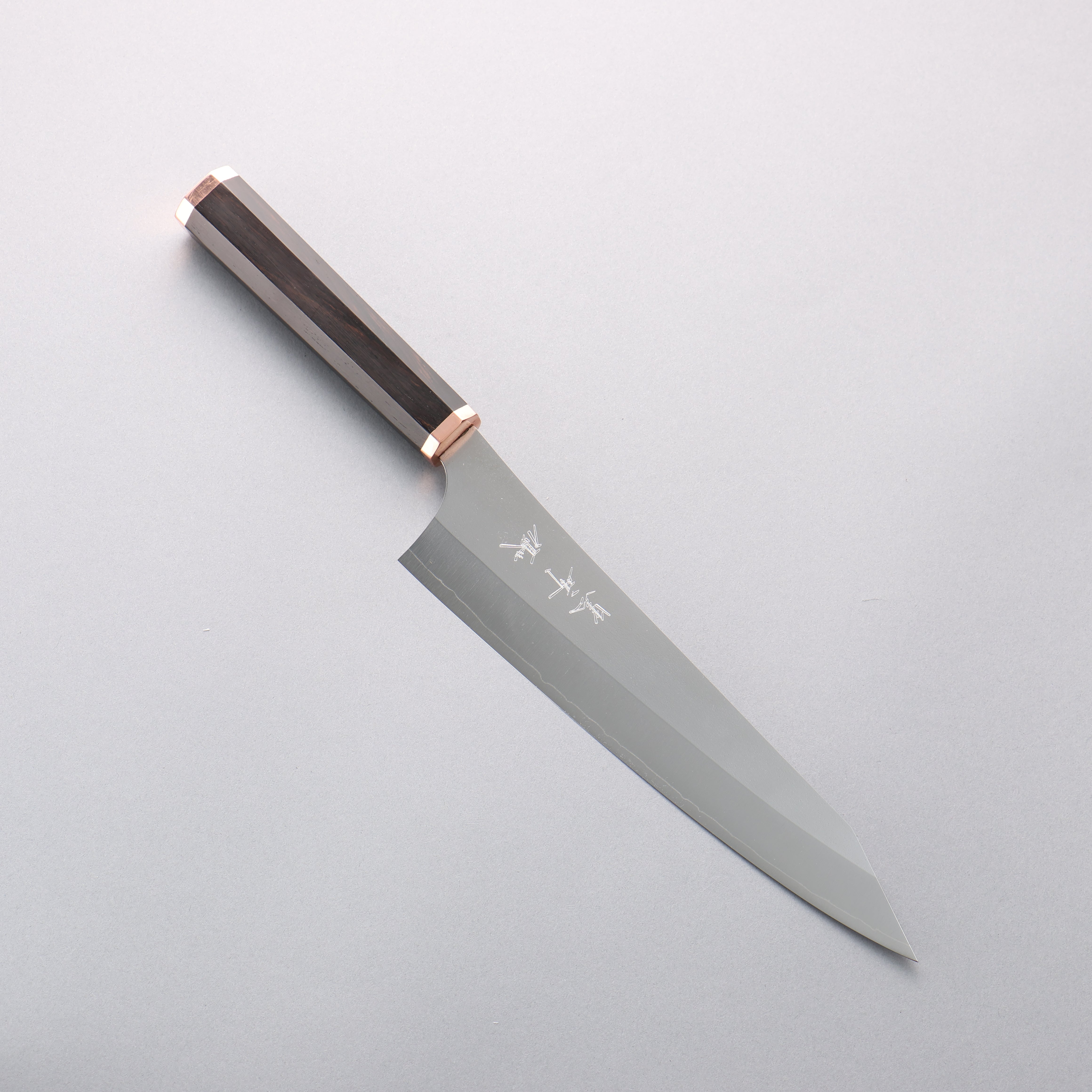 Yu Kurosaki New Gekko VG-XEOS Gyuto 210mm Ebony & Copper Handle - Seisuke Knife