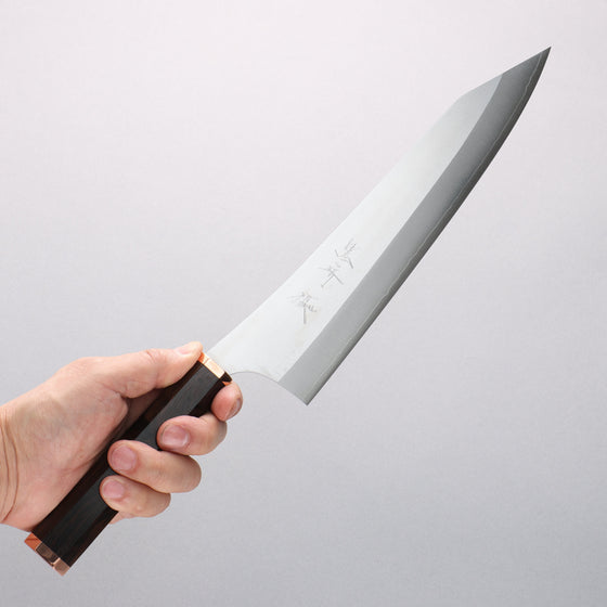 Yu Kurosaki New Gekko VG-XEOS Gyuto 240mm Ebony (Copper Ferrule and End Cap) Handle - Seisuke Knife