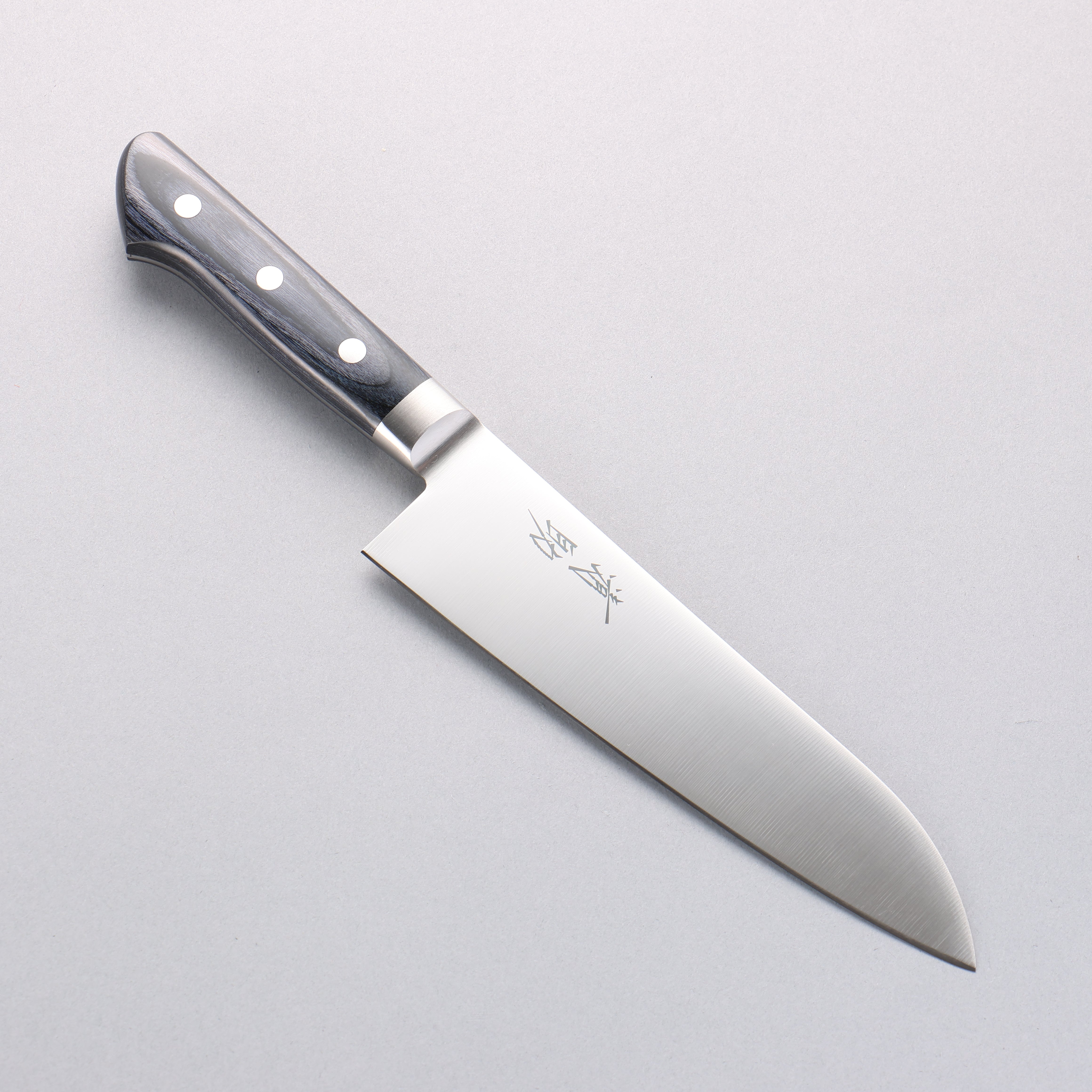 Seisuke Seiten Molybdenum Santoku 180mm Navy blue Pakka wood Handle with Sheath - Seisuke Knife