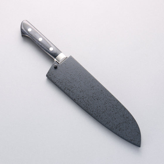 Seisuke Seiten Molybdenum Santoku 180mm Navy blue Pakka wood Handle with Sheath - Seisuke Knife