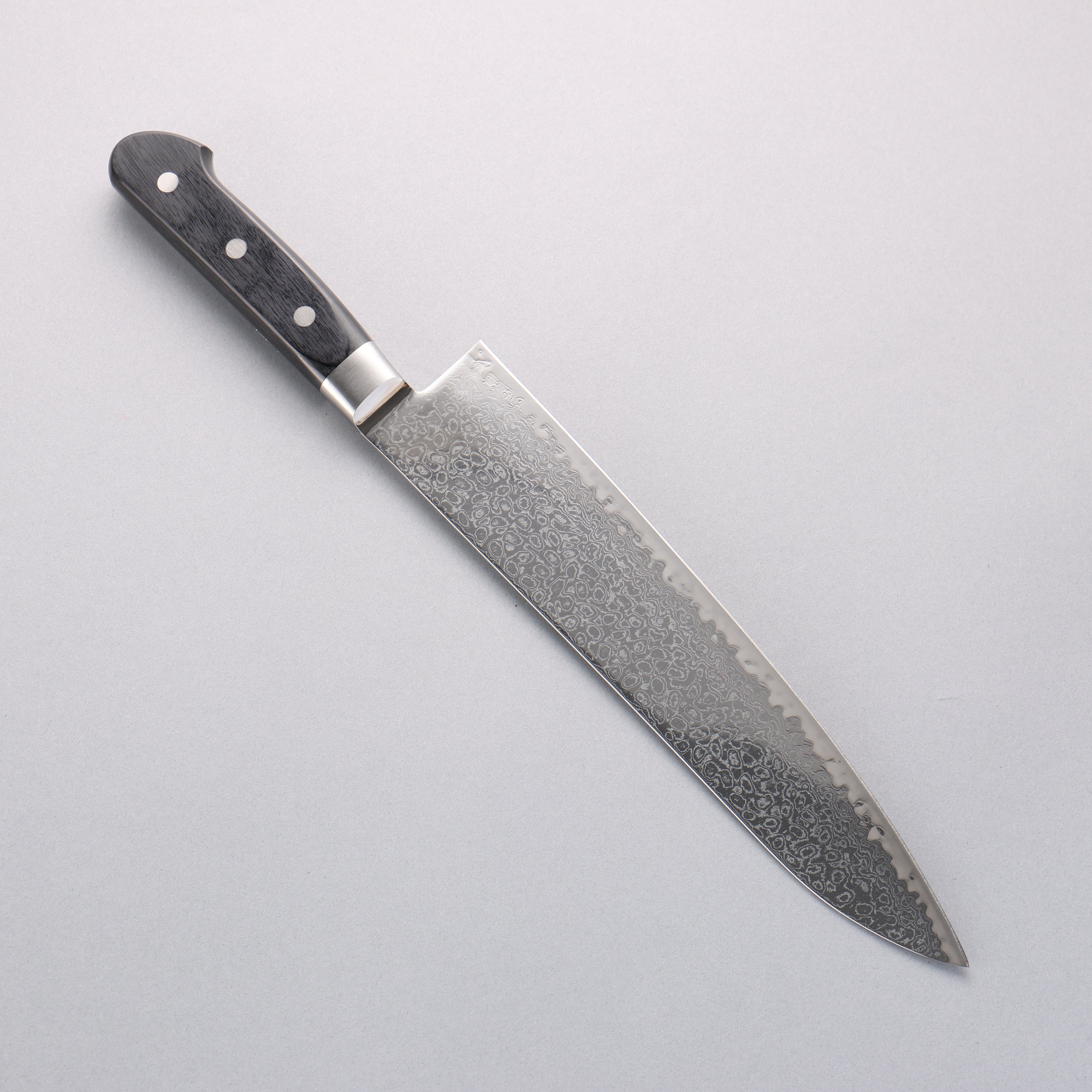 Seisuke Kagami2 AUS10 Mirrored Finish Damascus Gyuto 240mm Black Pakka wood Handle - Seisuke Knife
