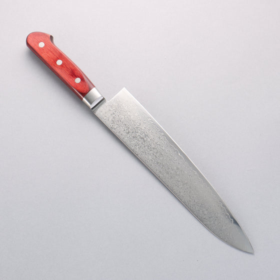 Seisuke VG10 33 Layer Mirrored Finish Damascus Gyuto 240mm Red Pakka wood Handle - Seisuke Knife