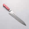 Seisuke Kagami2 AUS10 Mirrored Finish Damascus Gyuto 240mm Red Pakka wood Handle - Seisuke Knife - Slide 1
