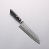 Kunihira Kokuryu VG10 Hammered Damascus Santoku 170mm Black Pakka wood Handle - Seisuke Knife - Slide 1