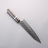 Yoshimi Kato Hyo SG2 Hammered Kiritsuke Gyuto 210mm Gray Stabilized Wood (White Ring) Handle - Seisuke Knife - Slide 2