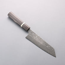  Yoshimi Kato VG10 Black Damascus Bunka 170mm Gray Stabilized Wood (White Ring) Handle - Seisuke Knife