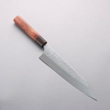  Yoshimi Kato Nami SPG STRIX Wave Pattern Kiritsuke Gyuto 210mm Rosewood (Ferrule: Ebony) Handle - Seisuke Knife