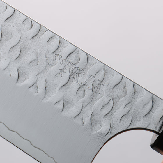 Yoshimi Kato Nami SPG STRIX Wave Pattern Kiritsuke Gyuto 210mm Rosewood (Ferrule: Ebony) Handle - Seisuke Knife