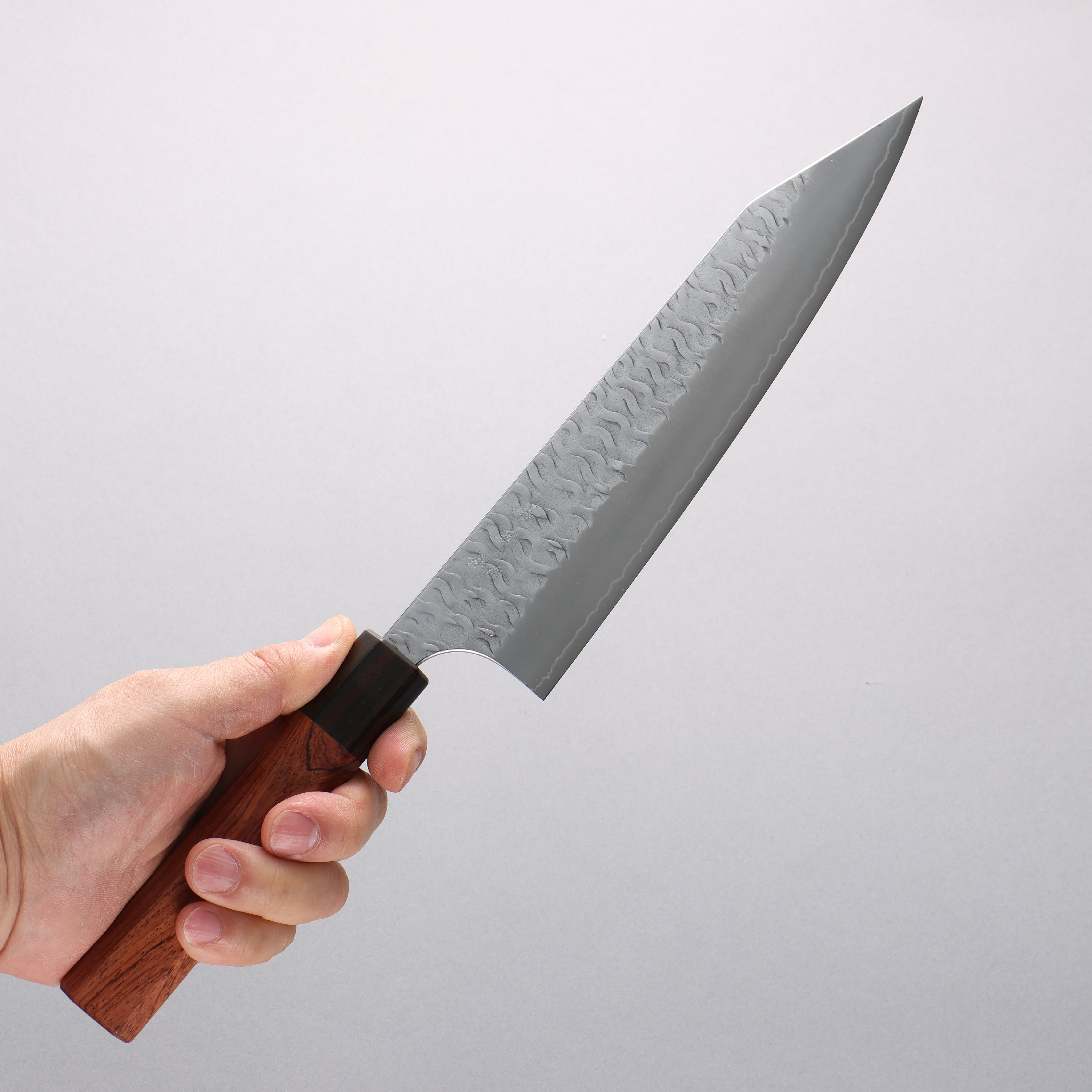 Yoshimi Kato Nami SPG STRIX Kiritsuke Gyuto 210mm Shitan & Ebony Wood Handle - Seisuke Knife