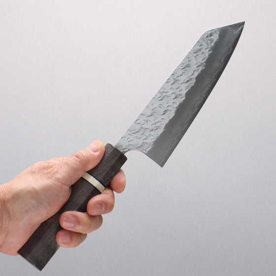 Yoshimi Kato Hyo SG2 Hammered Bunka 170mm Gray Stabilized Wood (White Ring) Handle - Seisuke Knife