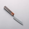 Yoshimi Kato SPG STRIX Hammered (V) Kiritsuke Petty-Utility 110mm Ebony (ferrule: Orange Resin) Handle - Seisuke Knife - Slide 1