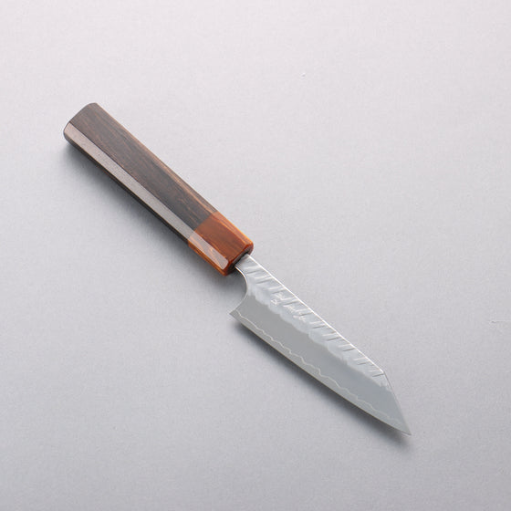 Yoshimi Kato SPG STRIX Hammered (V) Kiritsuke Petty-Utility 110mm Ebony (ferrule: Orange Resin) Handle - Seisuke Knife